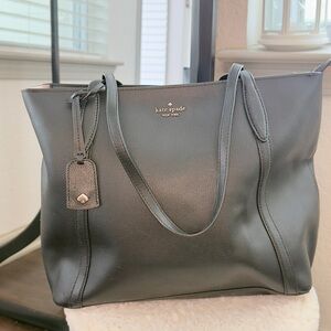 kate spade Black Leather Tote Bag